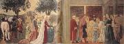 Piero della Francesca The Discovery of the Wood of the True Cross and The Meeting of Solomon and the Queen of Sheba (mk08) oil painting